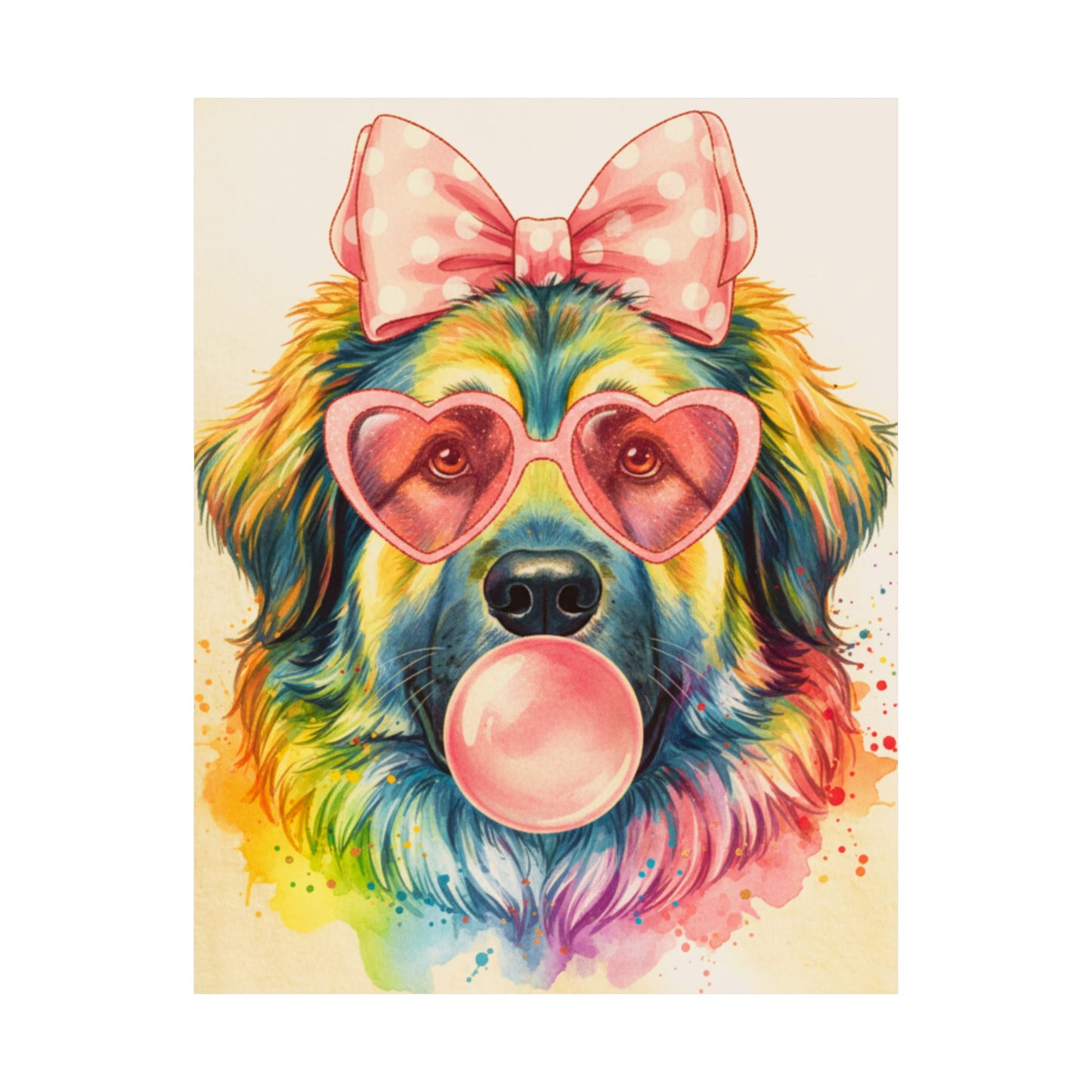 Vertical Posters - Pink Stars & Y2K Dog Accessories Collection