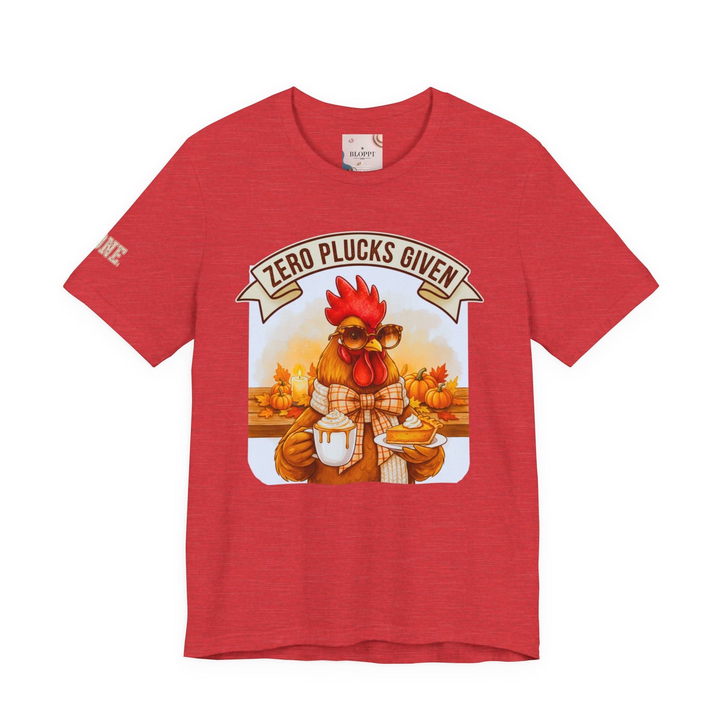 Rooster Pumpkin Pie Coffee Lover Tee - Thanksgiving Gift for Her