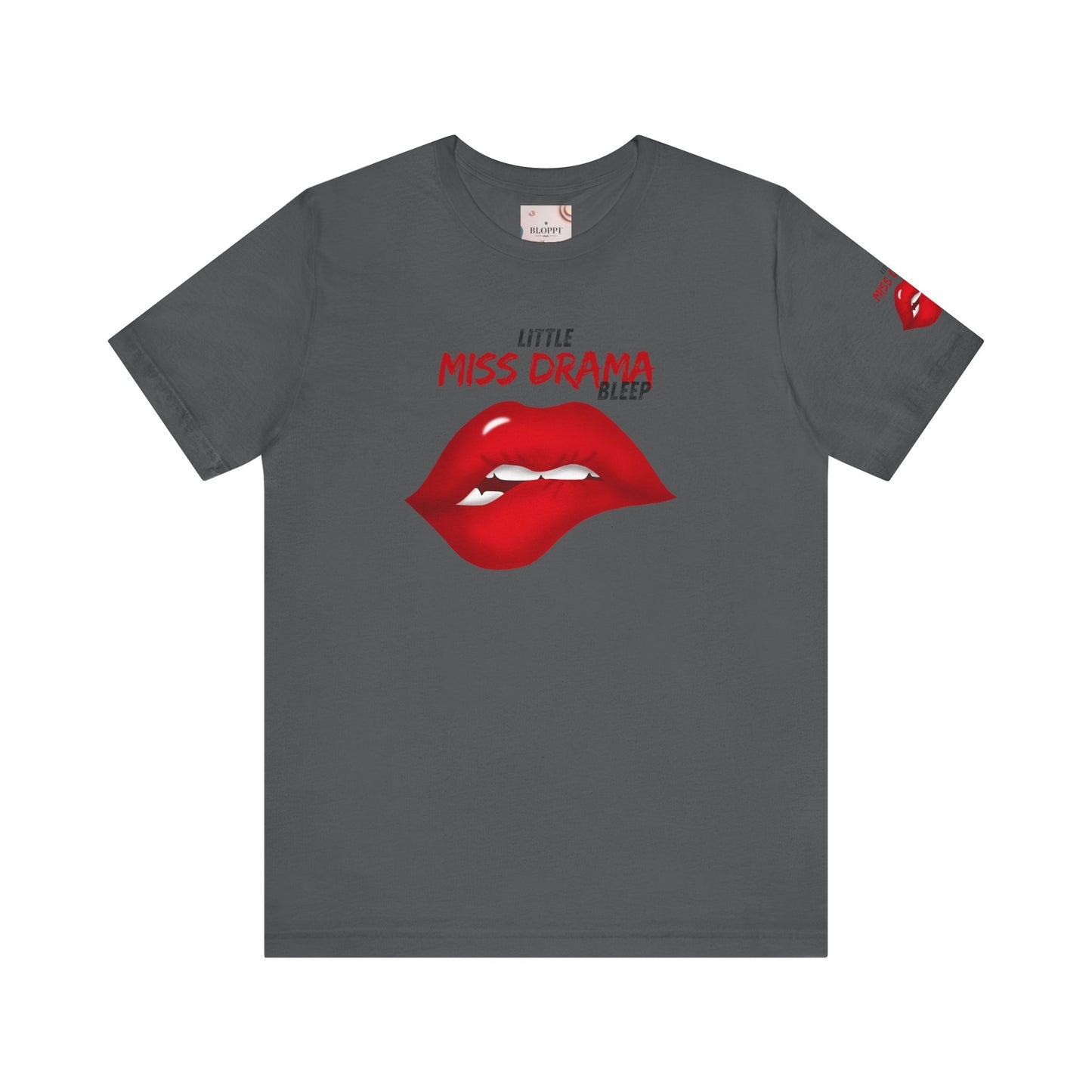 Little Miss Drama Unisex Tee | Fun Graphic Shirt, Casual Wear, Gift for Her, Dramatic T-Shirt, Lip Print Fashion
