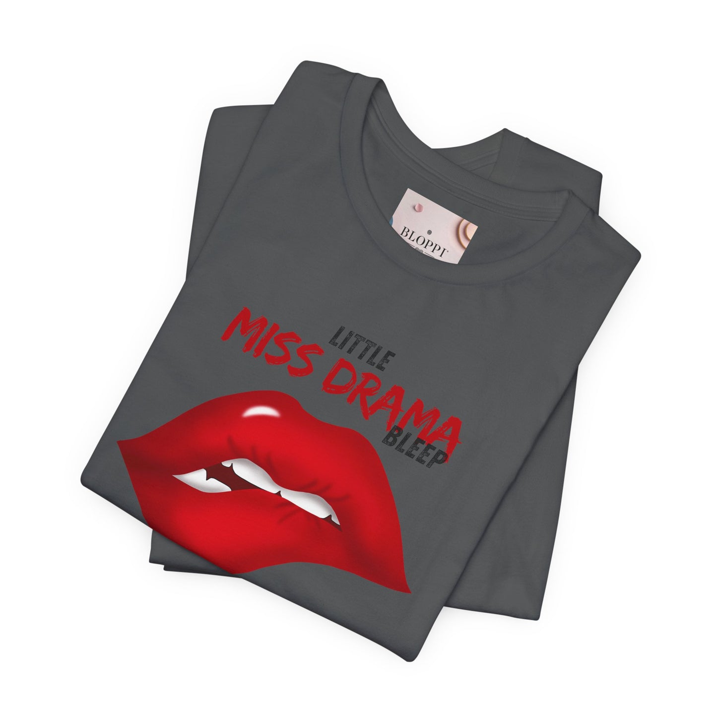Little Miss Drama Unisex Tee | Fun Graphic Shirt, Casual Wear, Gift for Her, Dramatic T-Shirt, Lip Print Fashion