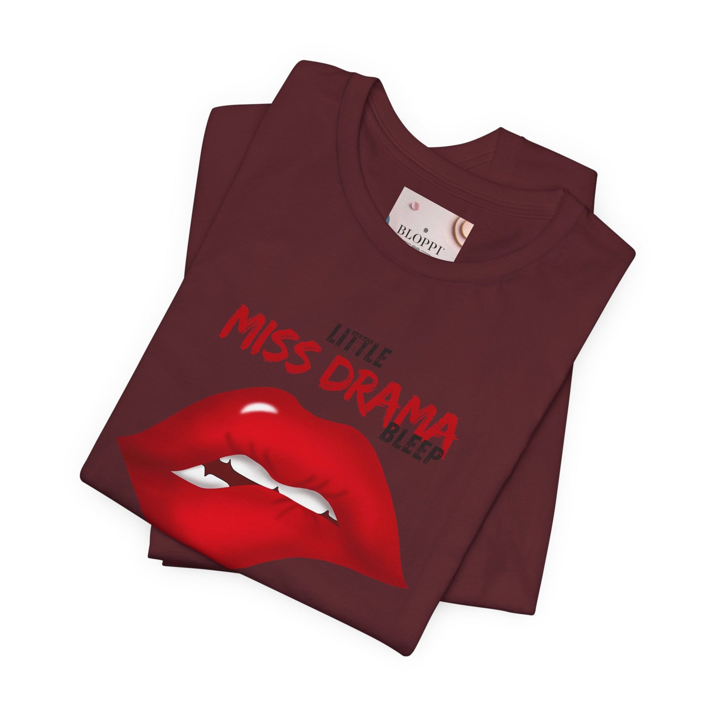 Little Miss Drama Unisex Tee | Fun Graphic Shirt, Casual Wear, Gift for Her, Dramatic T-Shirt, Lip Print Fashion