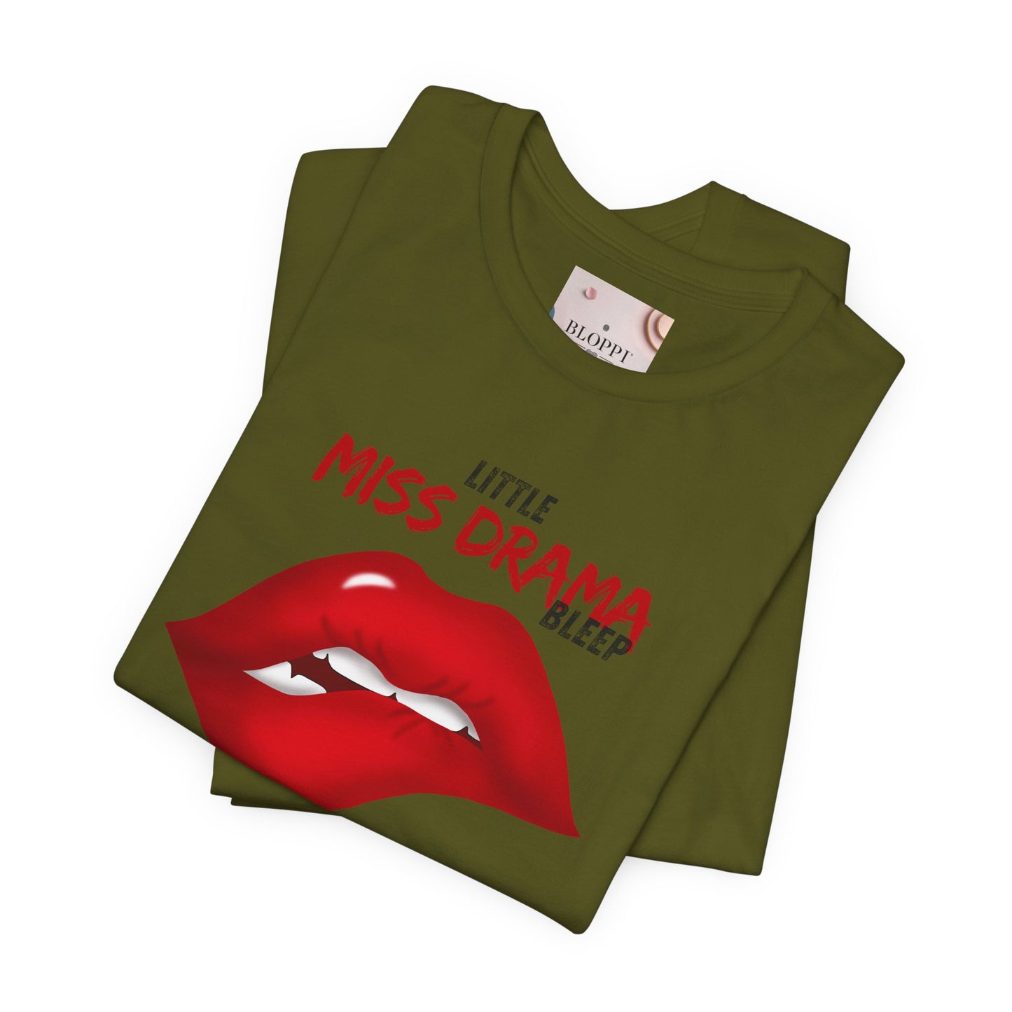 Little Miss Drama Unisex Tee | Fun Graphic Shirt, Casual Wear, Gift for Her, Dramatic T-Shirt, Lip Print Fashion