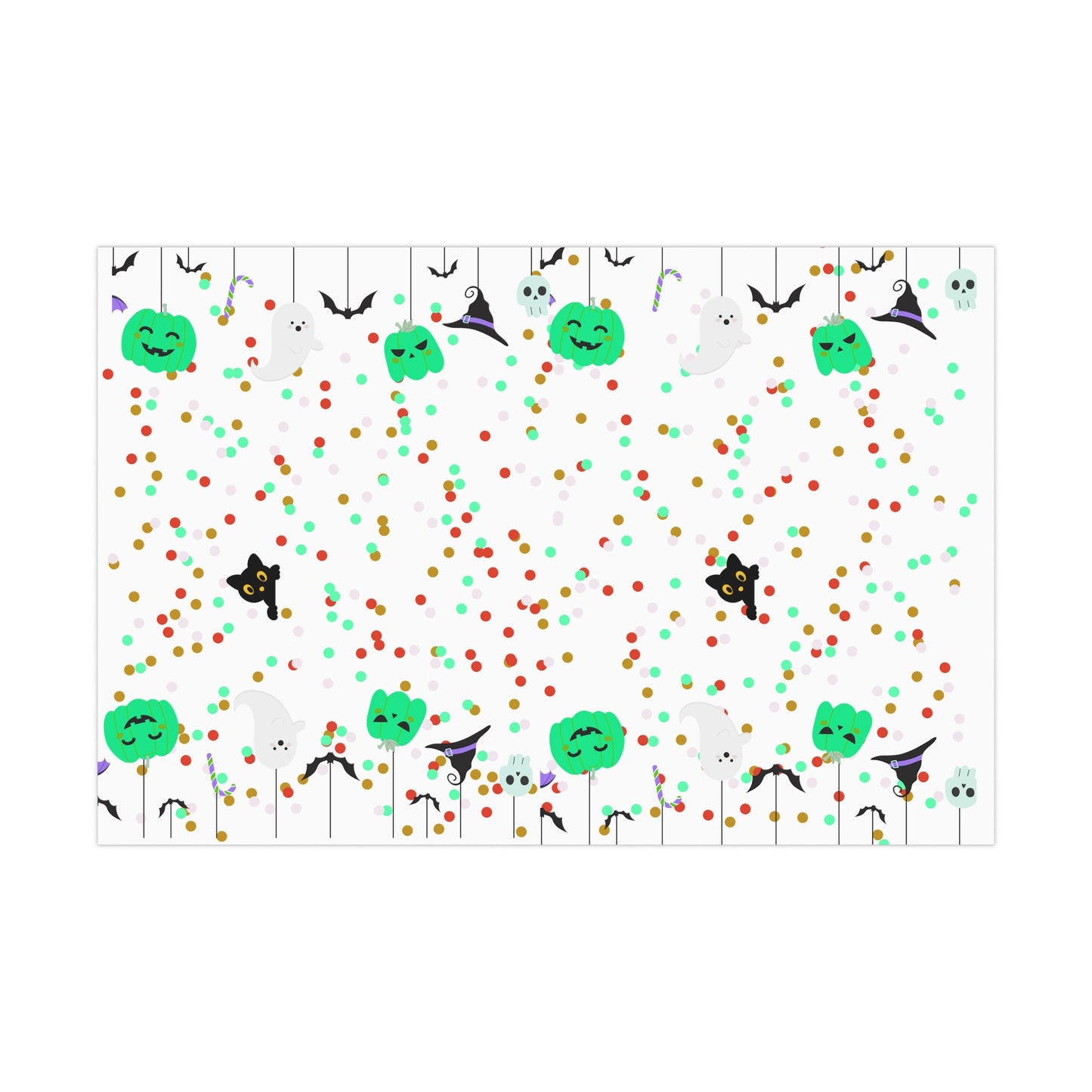 Whimsical Halloween Gift Wrap Papers, Festive Holiday Wrapping, Fun Party Supplies, Kid-Friendly Wrapping Paper, Unique Gift Presentation