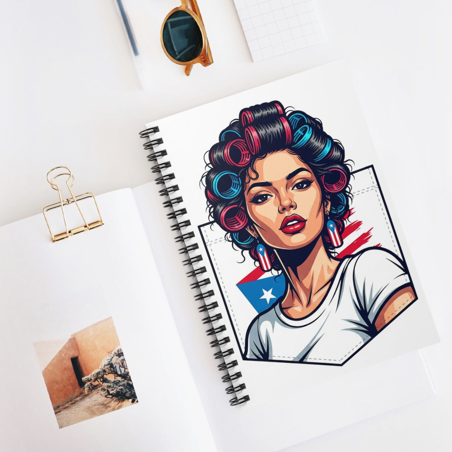 Feminine Spiral Notebook - Stylish Ruled Journal for Women, Perfect for Note-taking, Journaling, Gifts, Planner