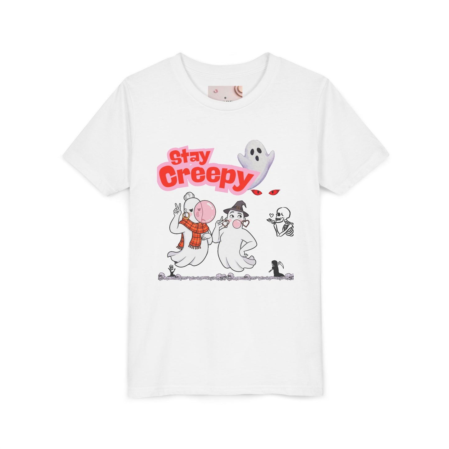 Stay Creepy Youth Tee - Fun Halloween Shirt, Kids Ghost T-Shirt, Spooky Party Attire, Trick or Treat Outfit, Cute Halloween Apparel