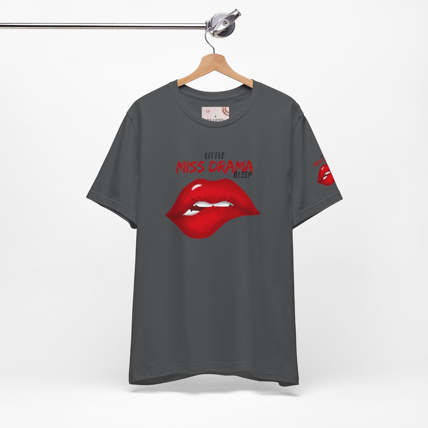 Little Miss Drama Unisex Tee | Fun Graphic Shirt, Casual Wear, Gift for Her, Dramatic T-Shirt, Lip Print Fashion