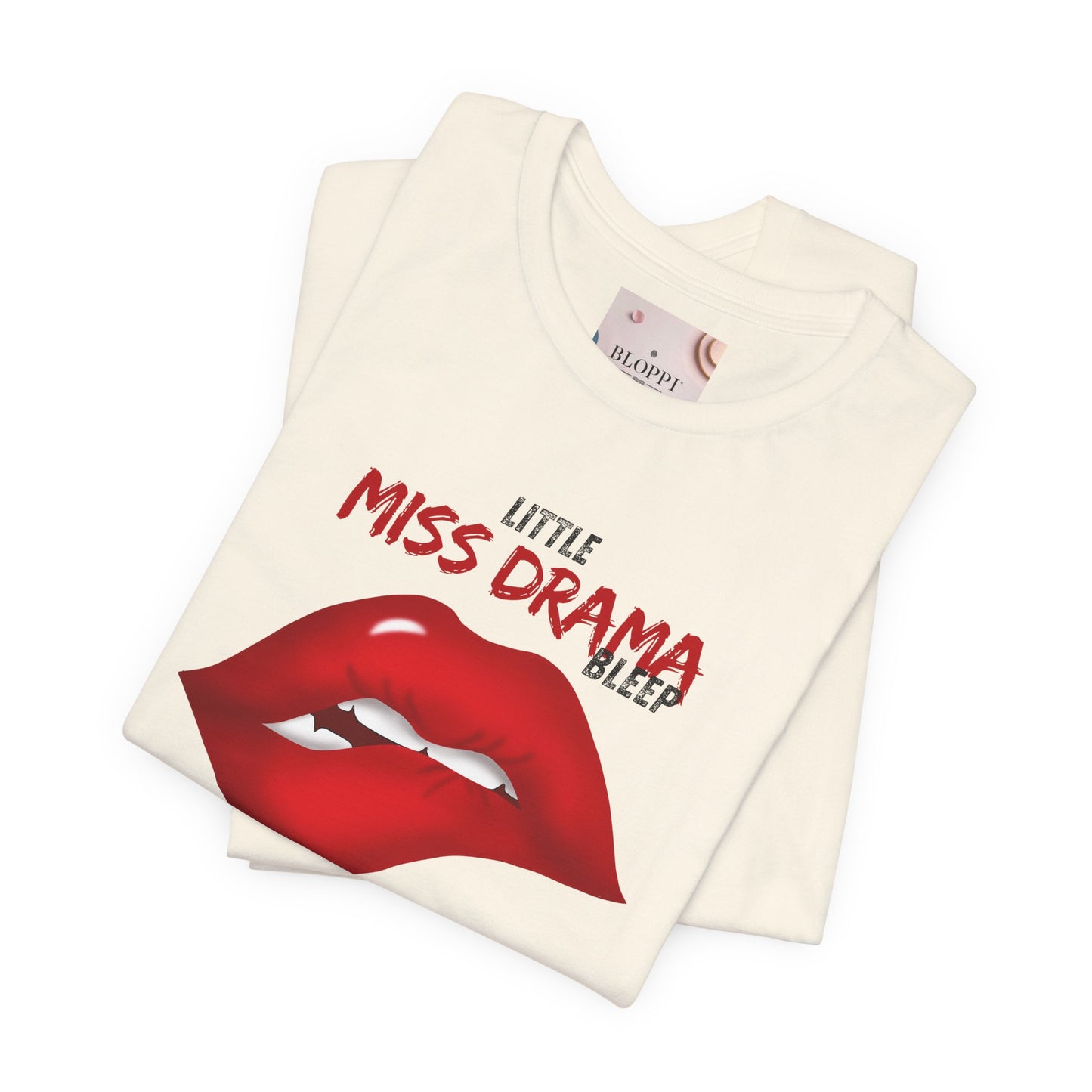Little Miss Drama Unisex Tee | Fun Graphic Shirt, Casual Wear, Gift for Her, Dramatic T-Shirt, Lip Print Fashion